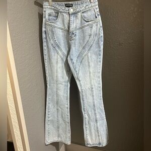pretty‎ little thing Jeans Bootcut Light Wash Flattering Fit Sz6 26x33